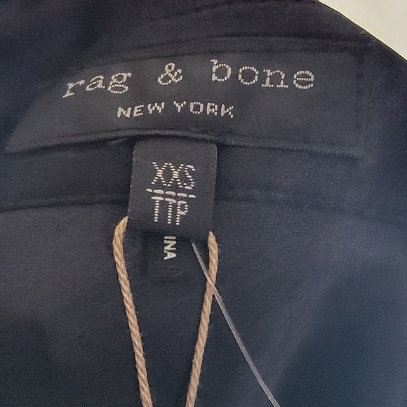 rag & bone Arc Women's Black Check Silk Tunic, Shirtdress Size XXSmall, NWT - Picture 4 of 8